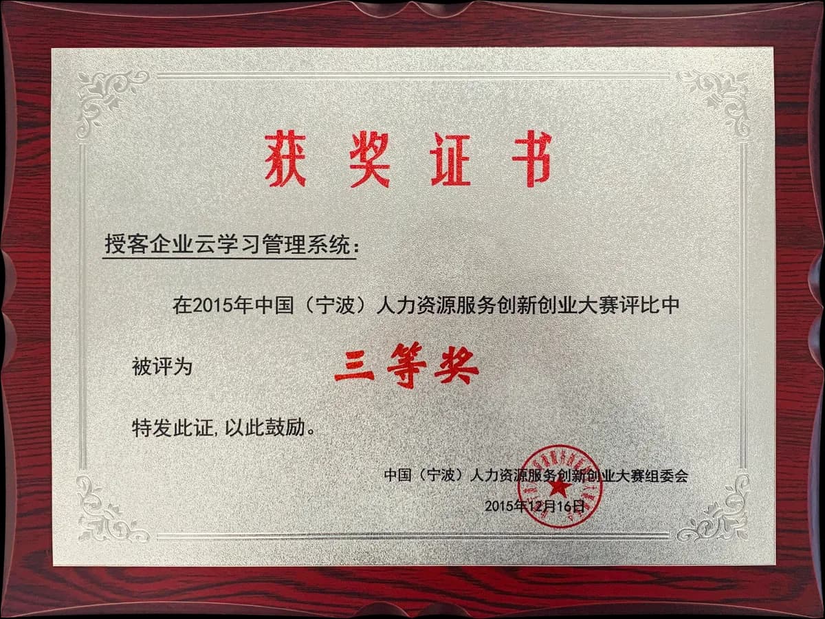 人力资源创新创业大赛三等奖